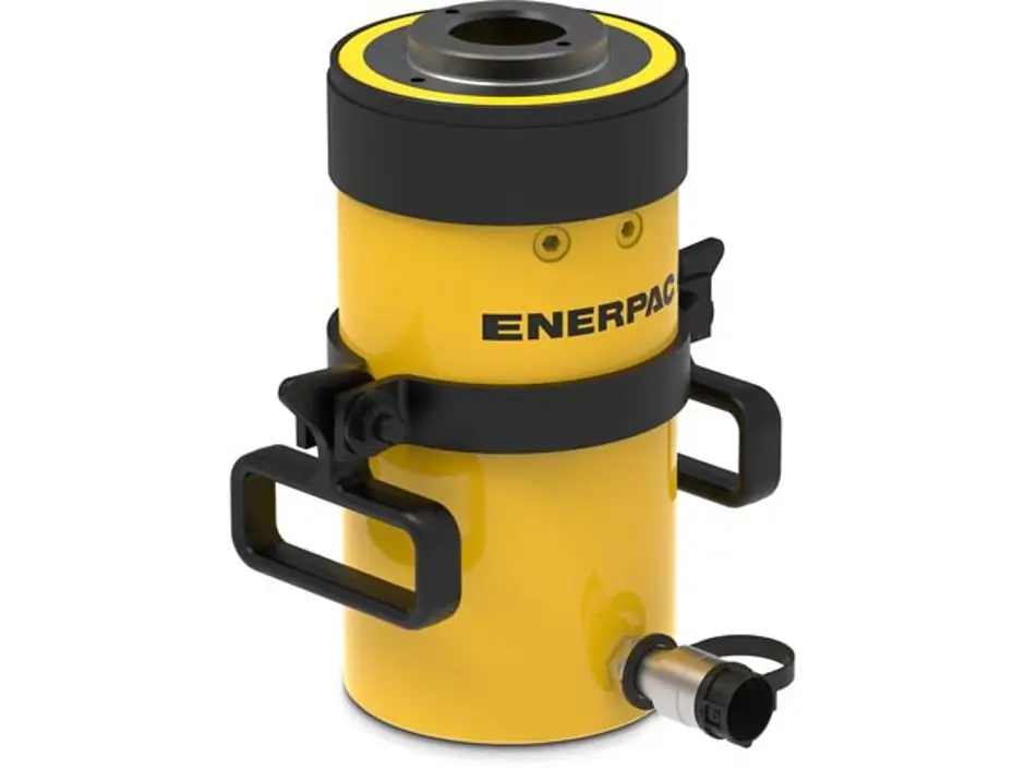 Rch606, 63.6 ton capacity, 6.00 in stroke, single acting, hollow plunger hydraulic cylinder